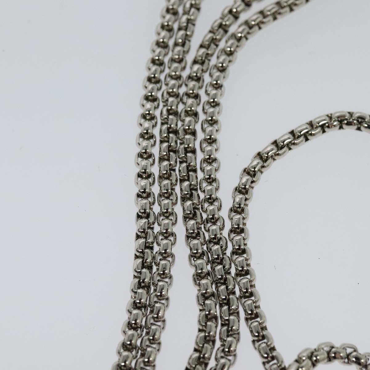 PRADA Chain Shoulder Bag Leather Black Auth EC795V