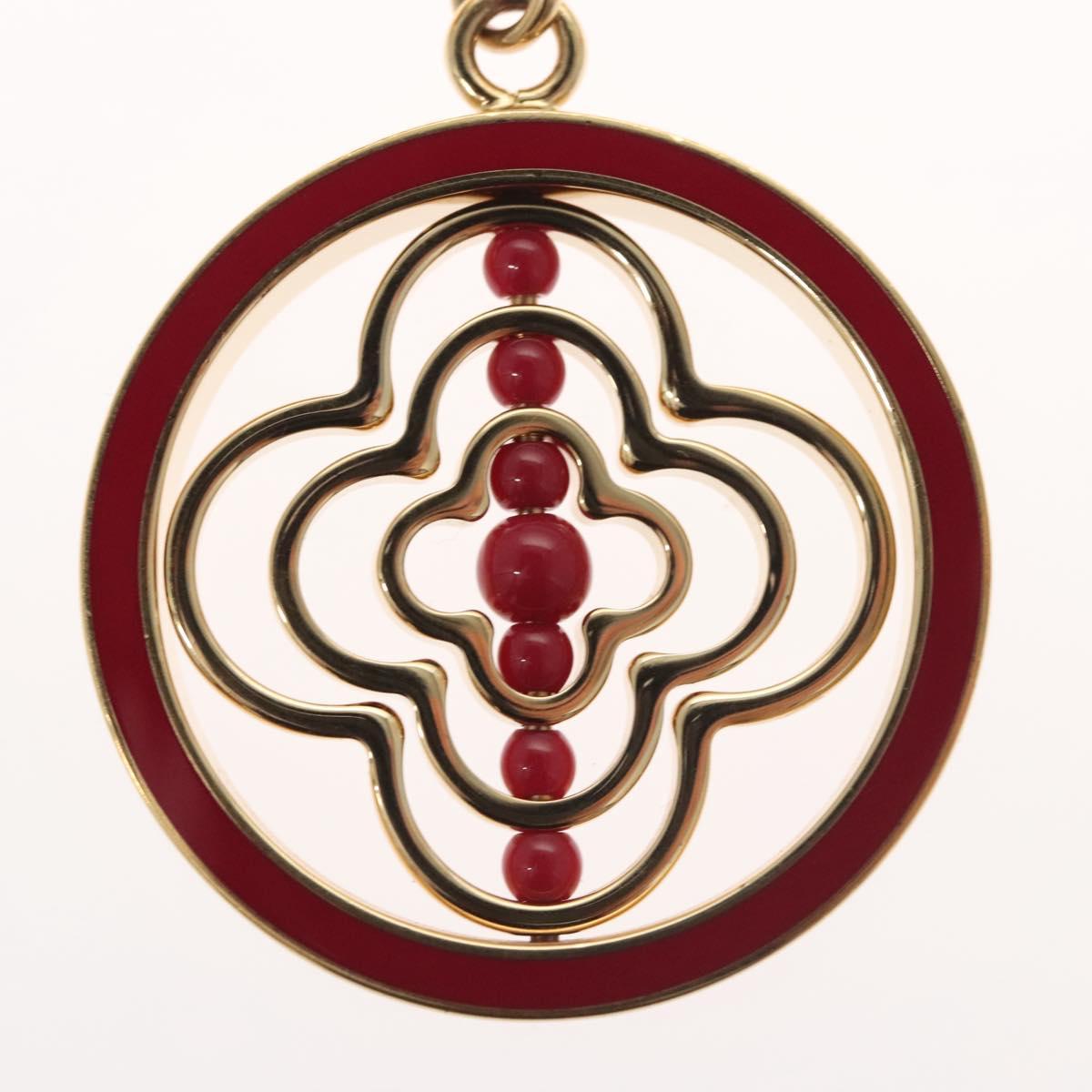 LOUIS VUITTON Fully Flower Charm metal Red Gold M67128 LV Auth EC797