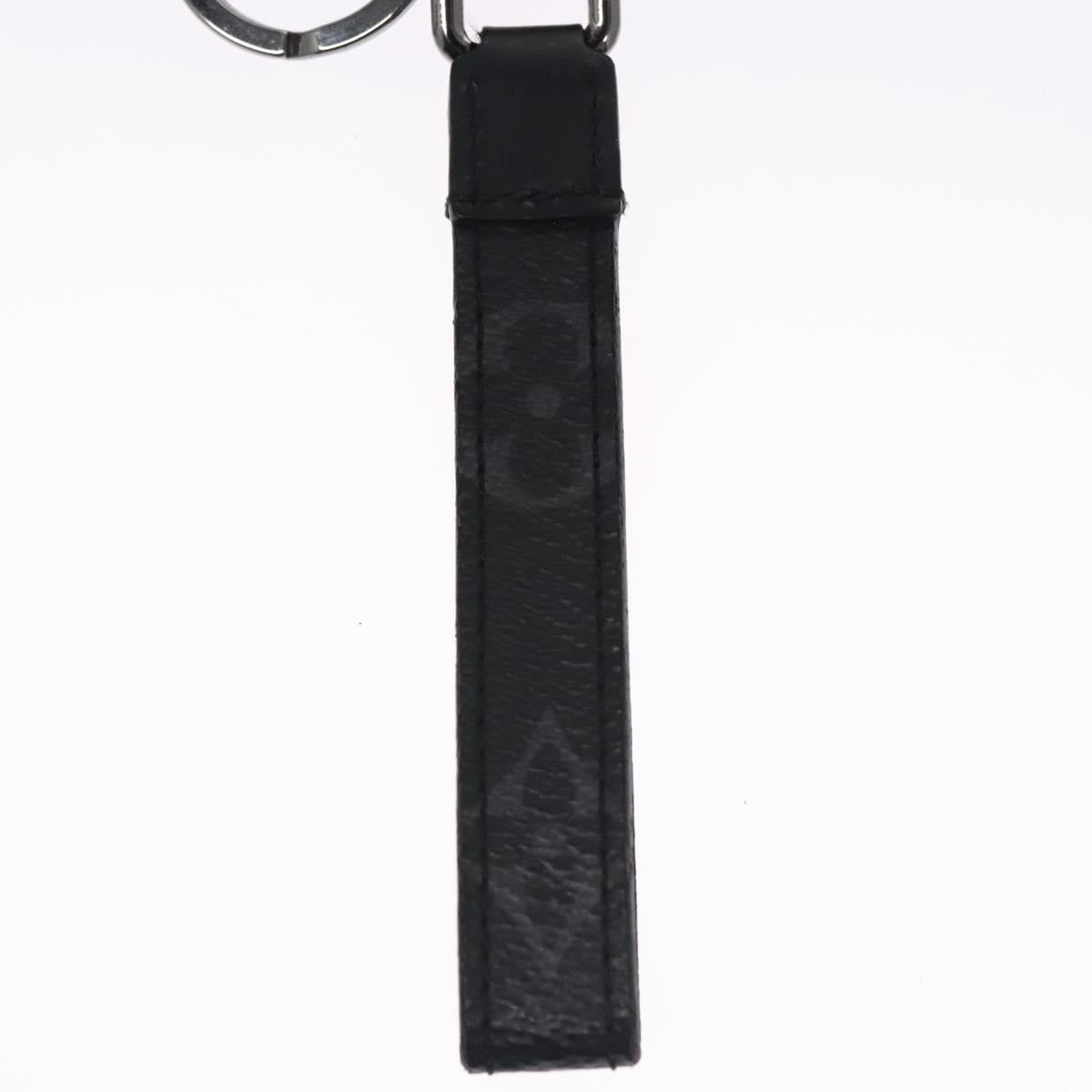 LOUIS VUITTON Monogram Eclipse Porte Cles Dragonne Key Holder M61950 Auth EC798