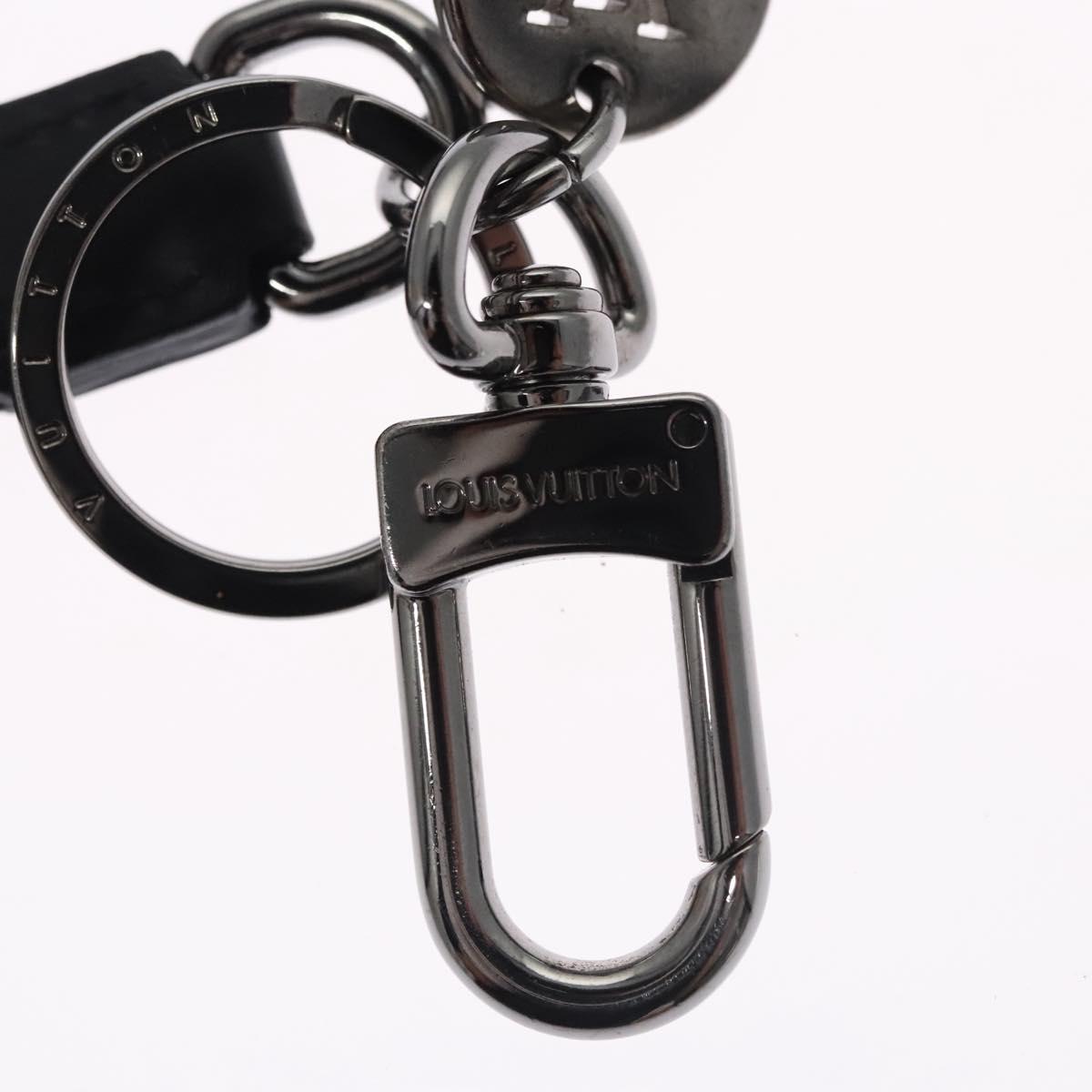 LOUIS VUITTON Monogram Eclipse Porte Cles Dragonne Key Holder M61950 Auth EC798