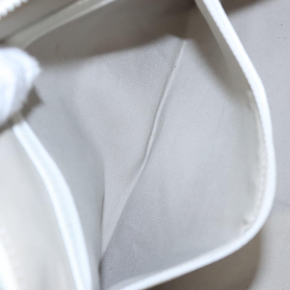 BURBERRY Nova Check Hand Bag Canvas Beige White Auth EC813