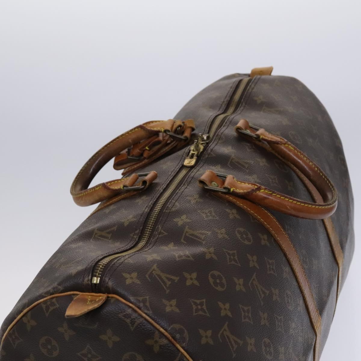 LOUIS VUITTON Monogram Keepall 55 Boston Bag M41424 LV Auth EC814