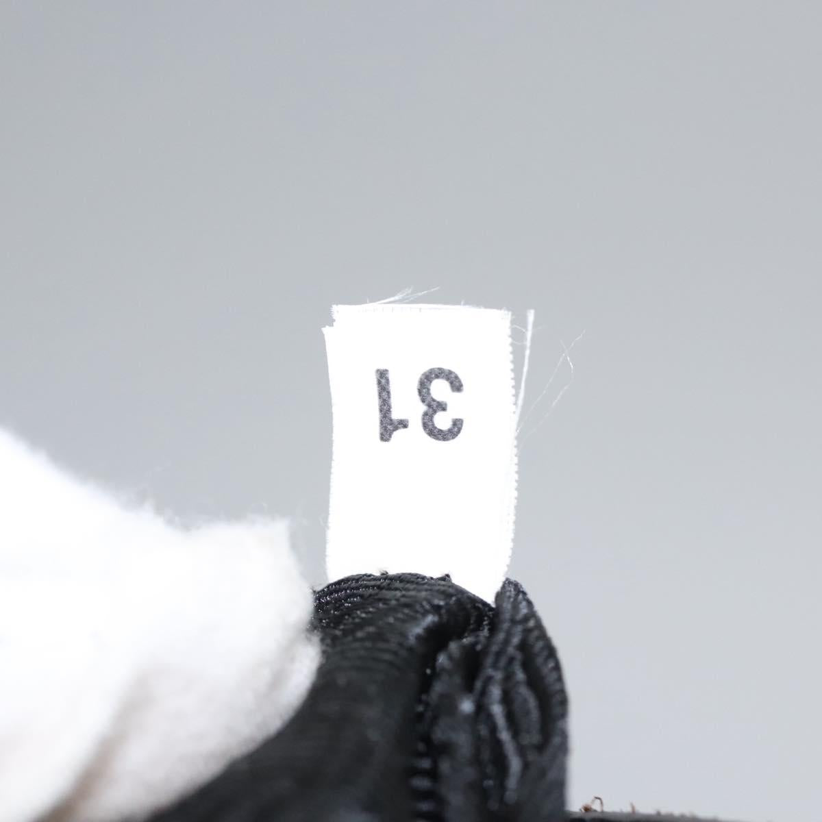 PRADA Hand Bag Nylon Leather Black Gold Auth EC817V