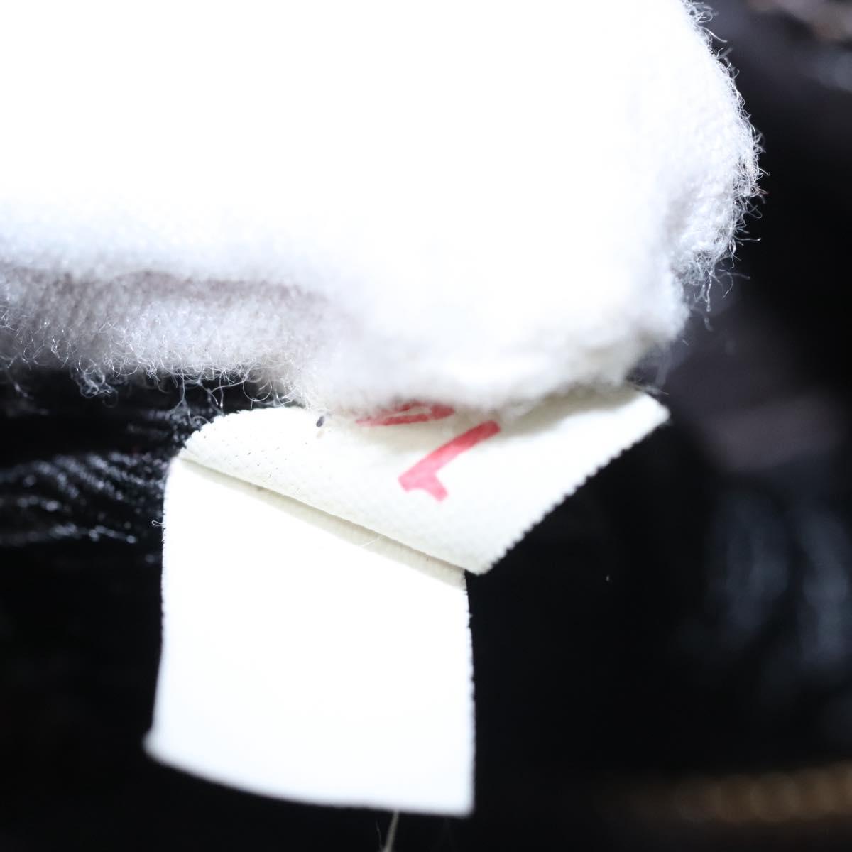 PRADA Hand Bag Nylon Leather Black Gold Auth EC817V