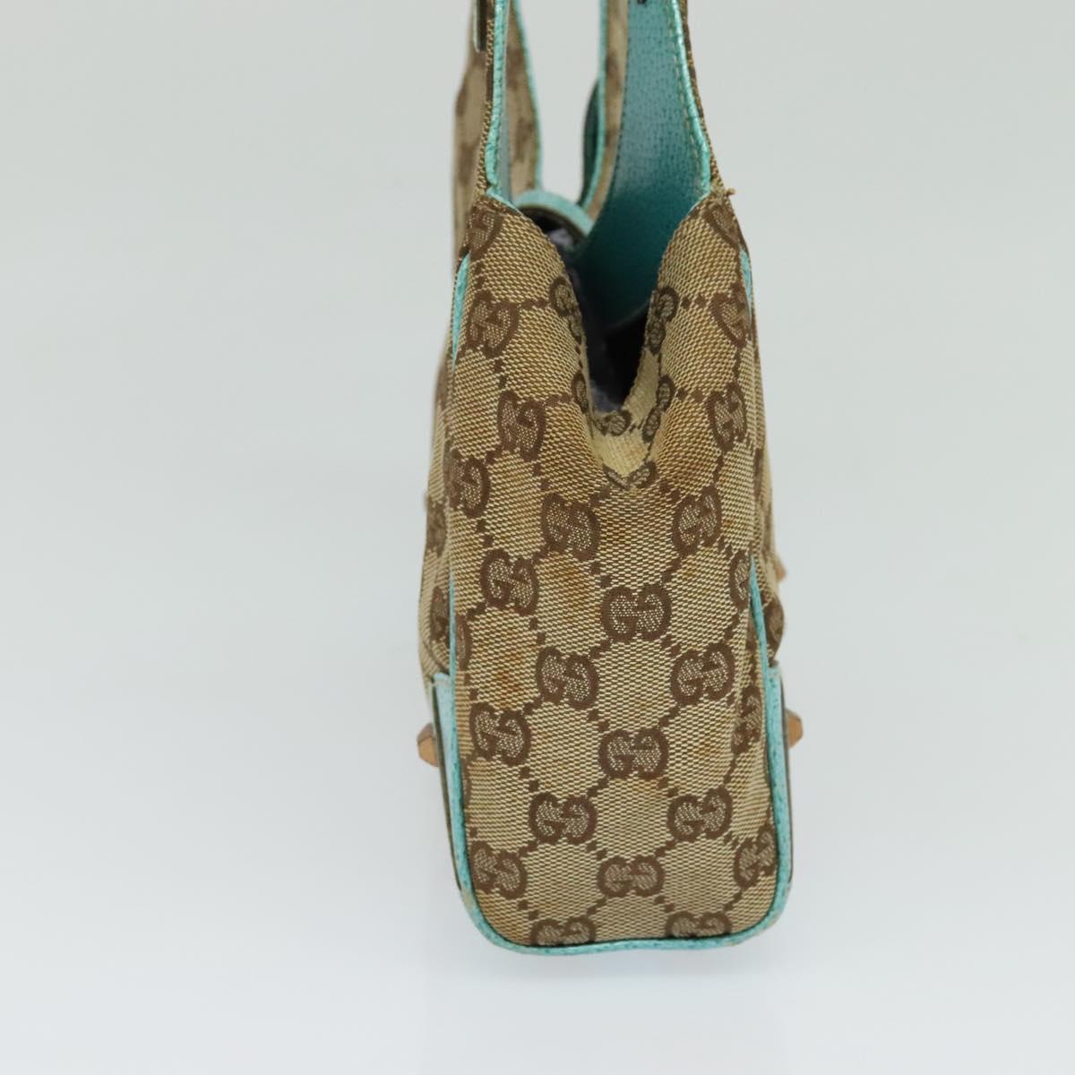 GUCCI GG Canvas New Jackie Shoulder Bag Beige Gold 124409 Auth EC820