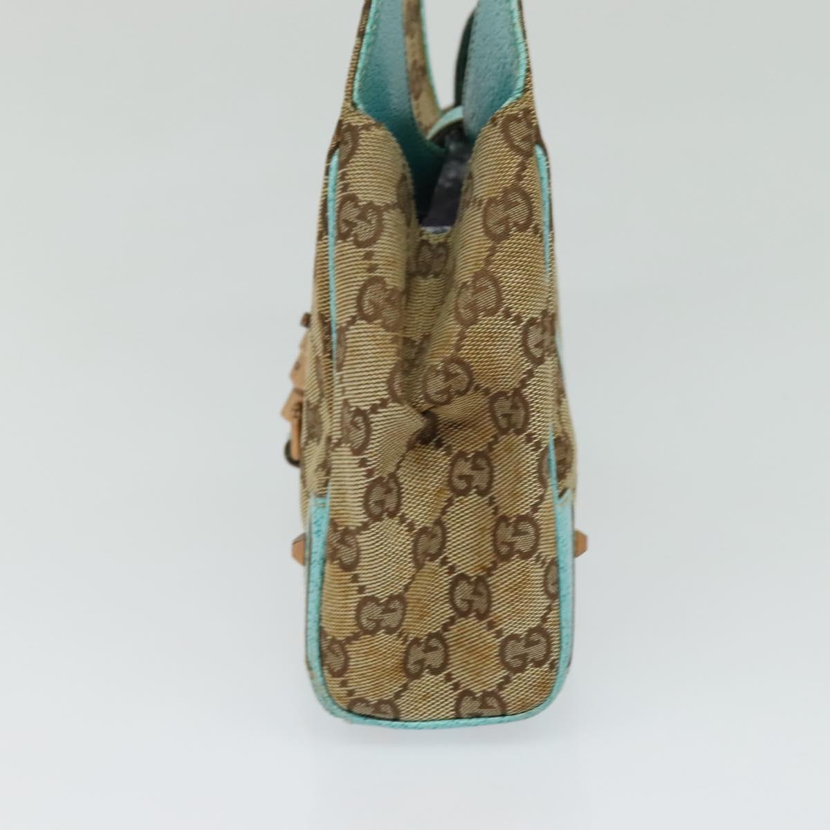 GUCCI GG Canvas New Jackie Shoulder Bag Beige Gold 124409 Auth EC820