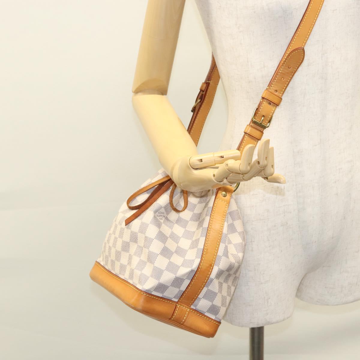 LOUIS VUITTON Damier Azur Noe BB Shoulder Bag N41220 LV Auth EC821