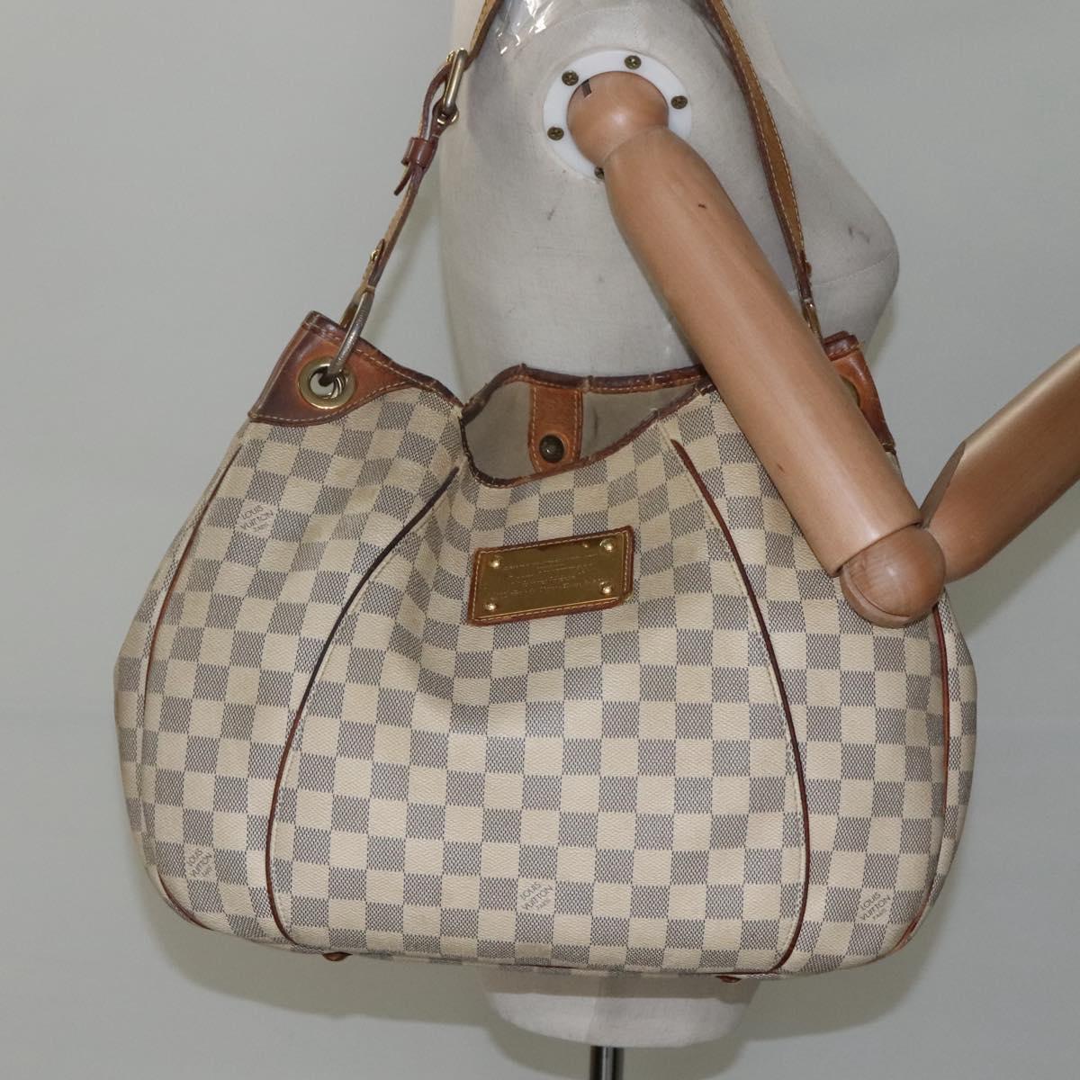 LOUIS VUITTON Damier Azur Galliera PM Shoulder Bag N55215 LV Auth EC838