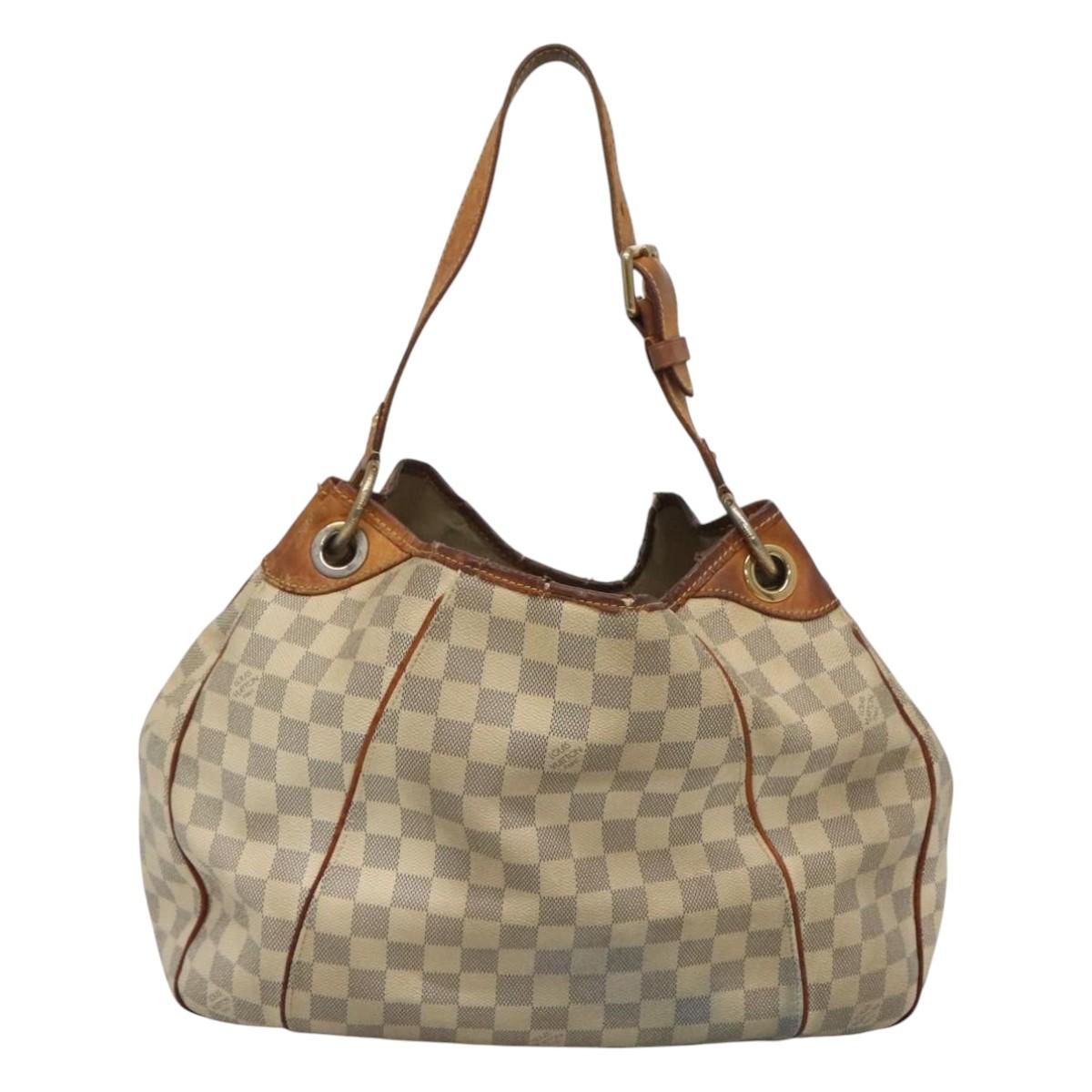 LOUIS VUITTON Damier Azur Galliera PM Shoulder Bag N55215 LV Auth EC838