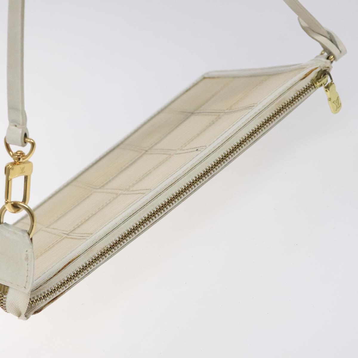 LOUIS VUITTON Epi Stretch Delmonico Pouch Cream M54603 LV Auth EC848