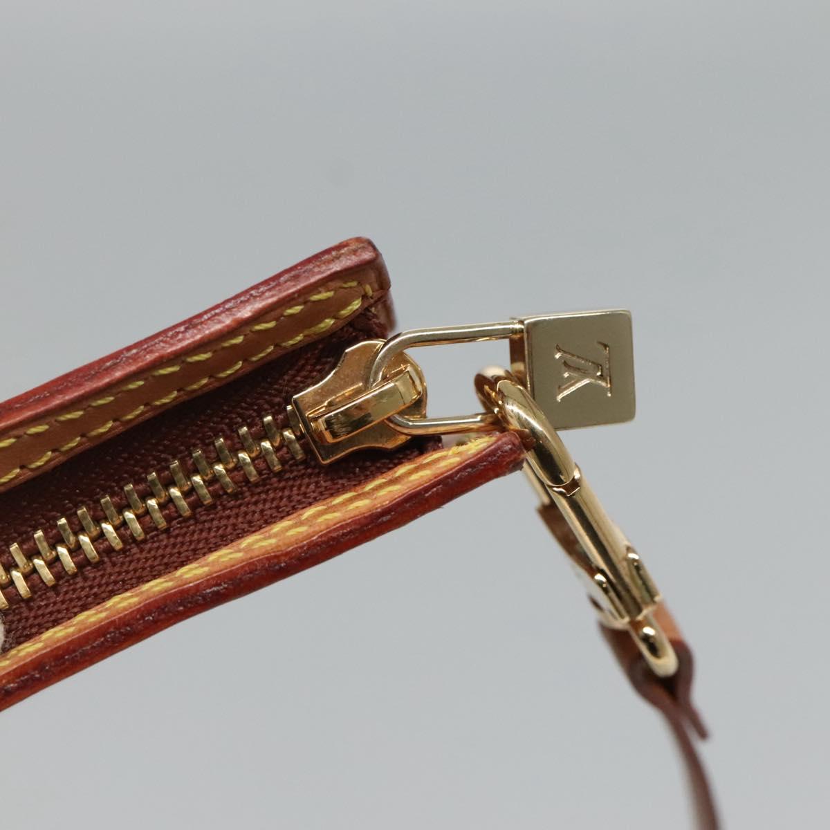 LOUIS VUITTON Nomad Cabas Ambre PM Pouch Leather Beige M92502 LV Auth EC849V