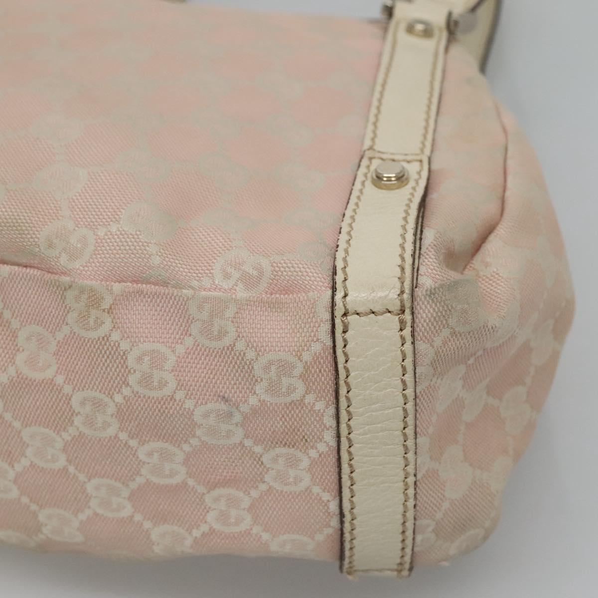 GUCCI GG Canvas Abbey Tote Bag Pink Gold 130736 Auth EC853