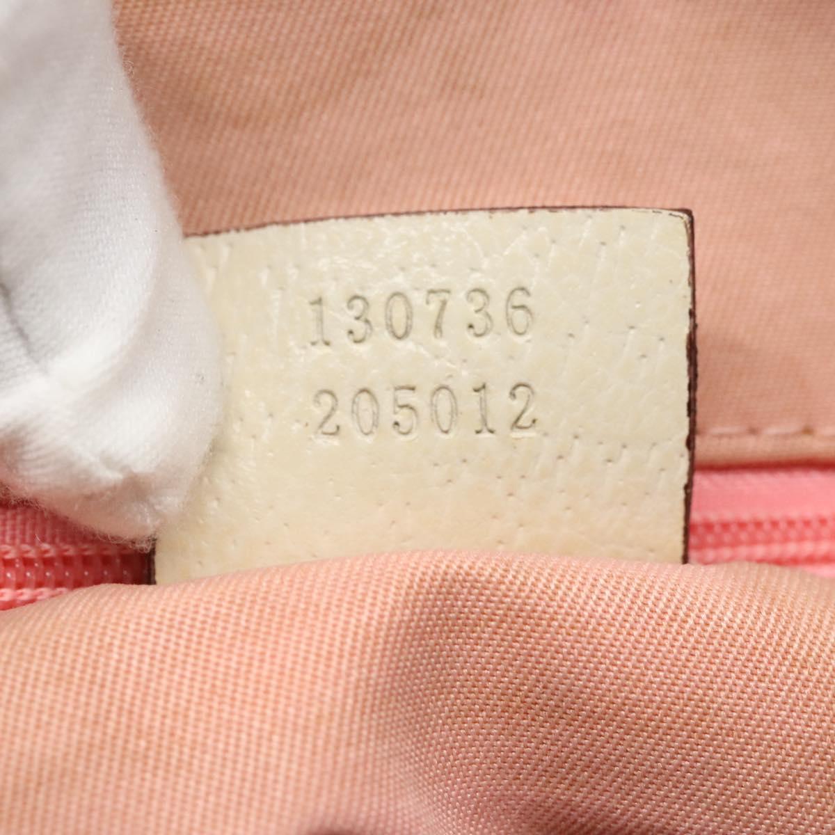 GUCCI GG Canvas Abbey Tote Bag Pink Gold 130736 Auth EC853