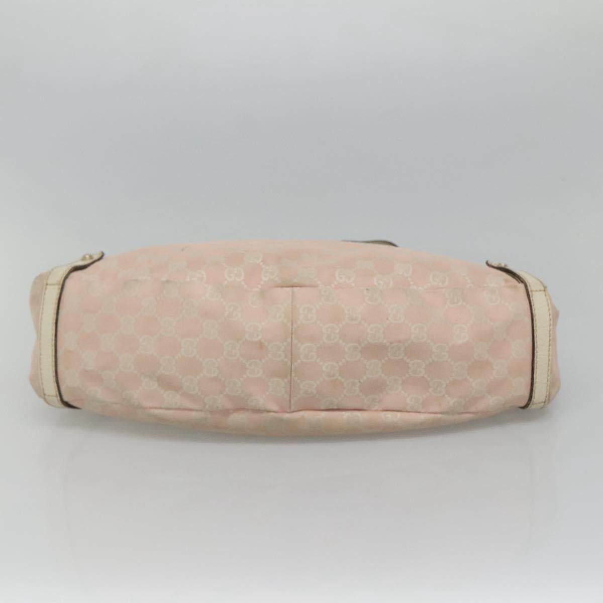 GUCCI GG Canvas Abbey Tote Bag Pink Gold 130736 Auth EC853