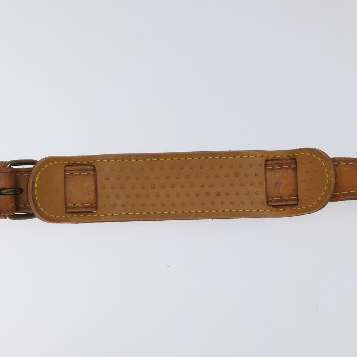 LOUIS VUITTON Adjustable Shoulder Strap Leather 31.1""-38.2"" Beige Auth EC854