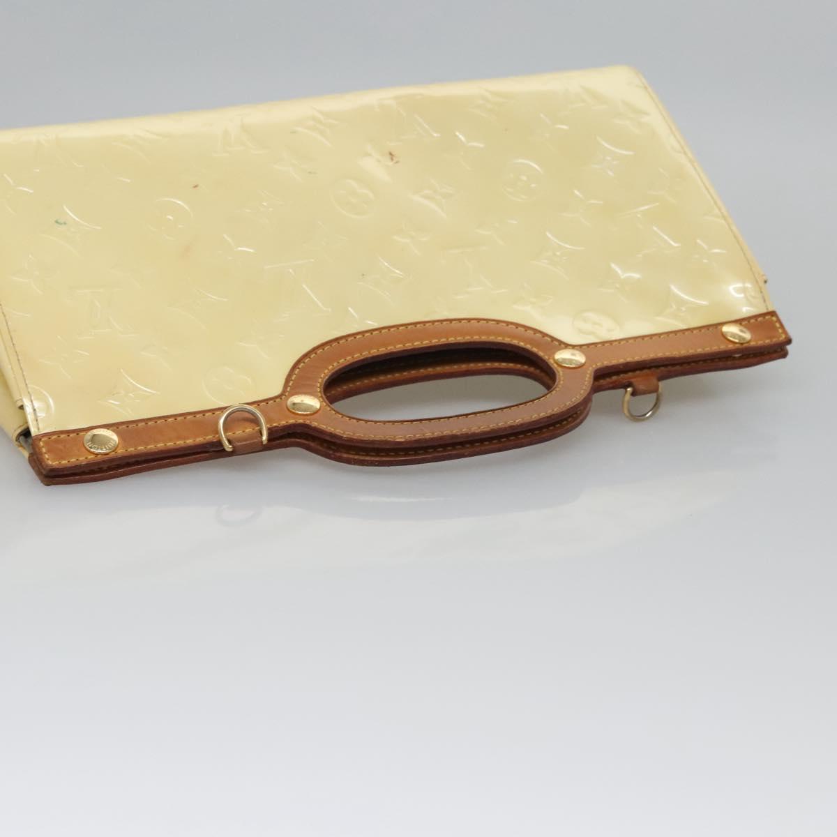 LOUIS VUITTON Monogram Vernis Roxbury Drive Hand Bag Perle M91374 LV Auth EC862