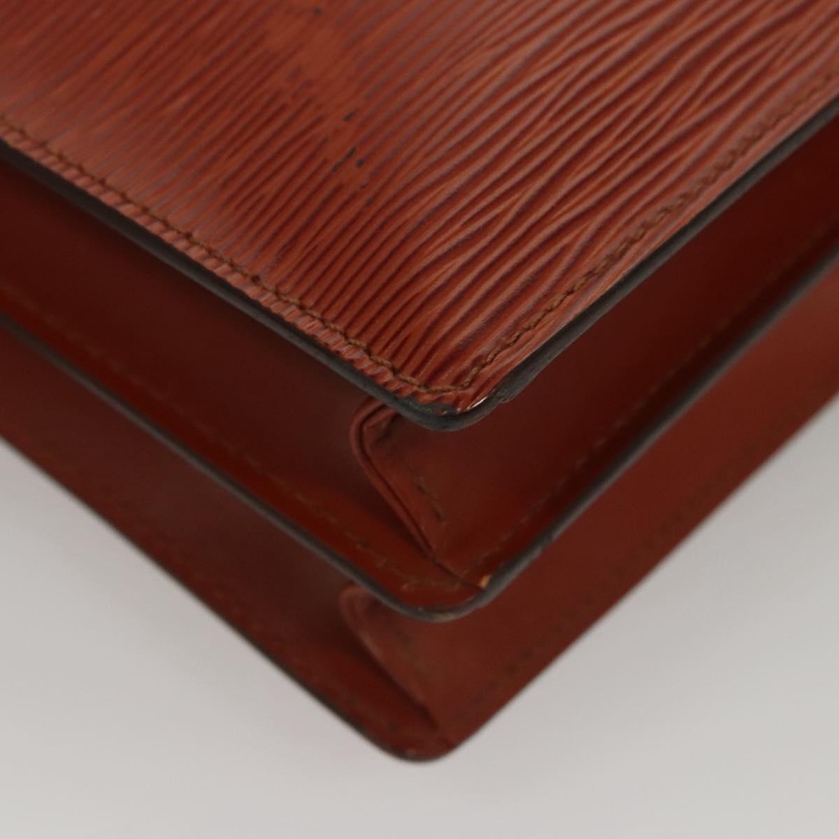 LOUIS VUITTON Epi Angian Clutch Bag Brown M52113 LV Auth EC884