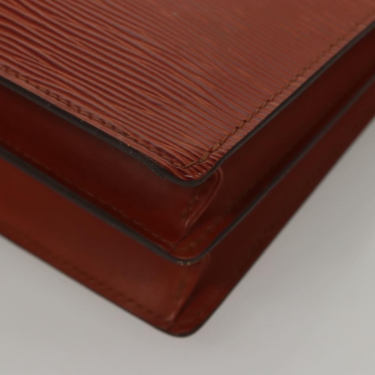 LOUIS VUITTON Epi Angian Clutch Bag Brown M52113 LV Auth EC884