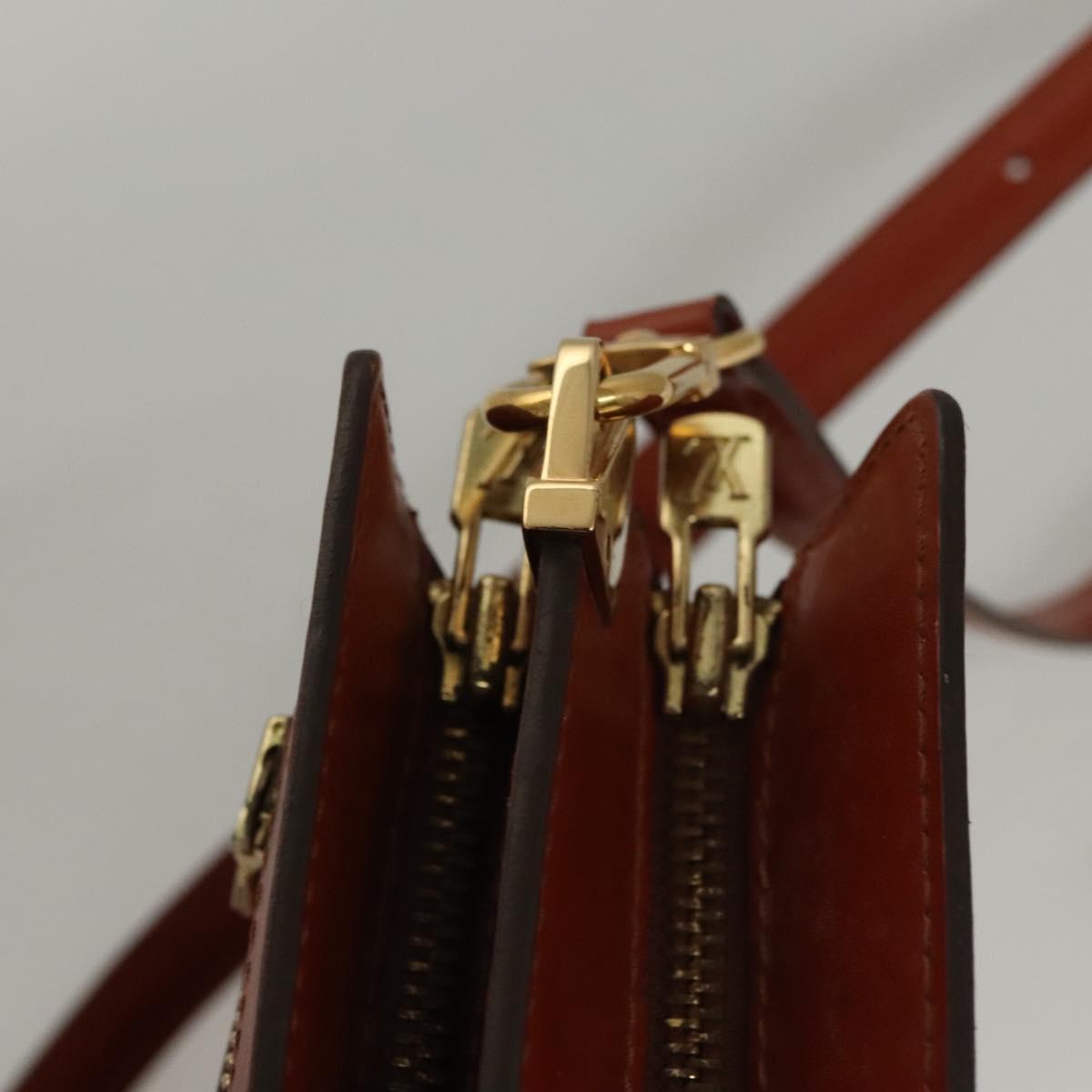 LOUIS VUITTON Epi Angian Clutch Bag Brown M52113 LV Auth EC884