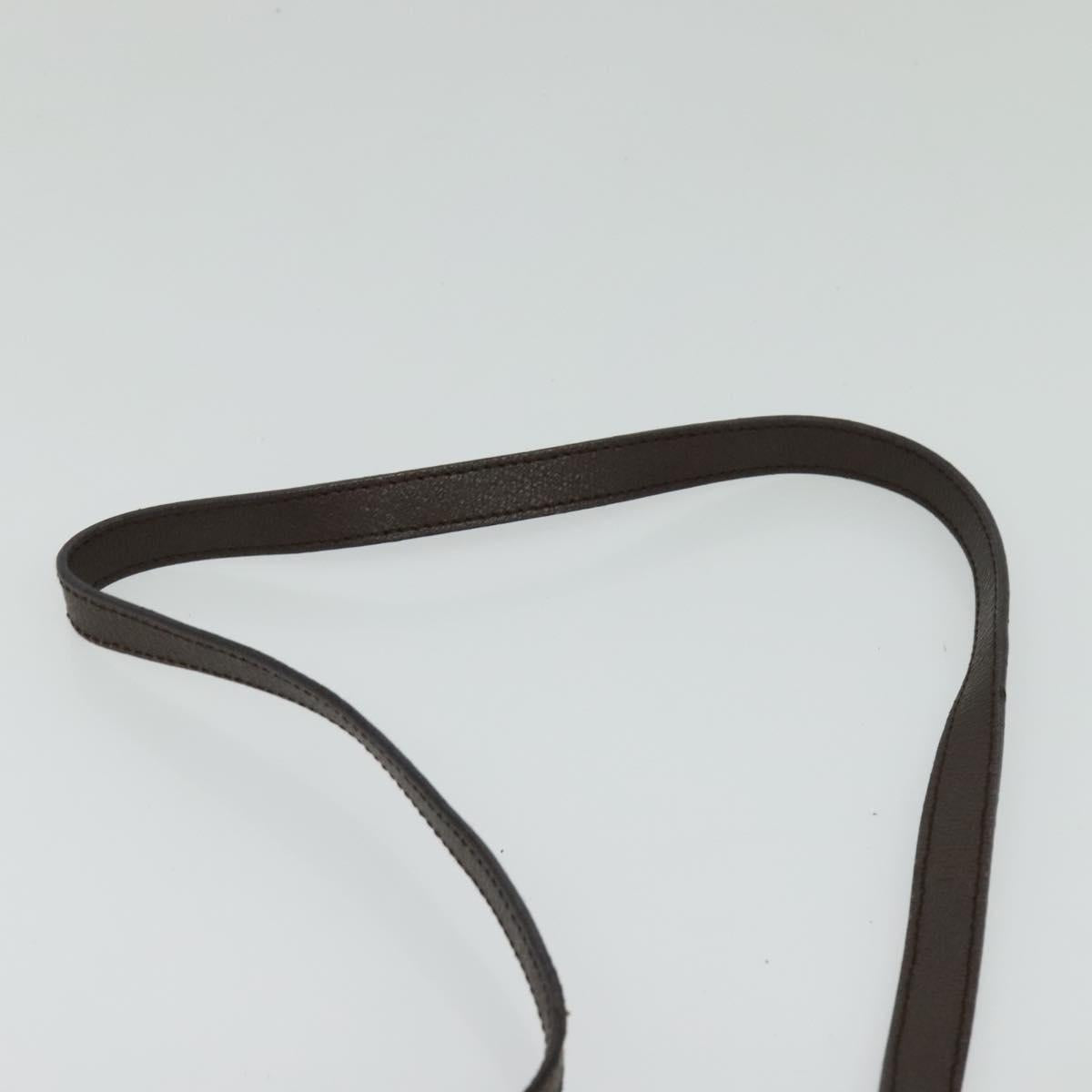 BVLGARI Logo Mania Shoulder Bag Canvas Beige Auth EC908