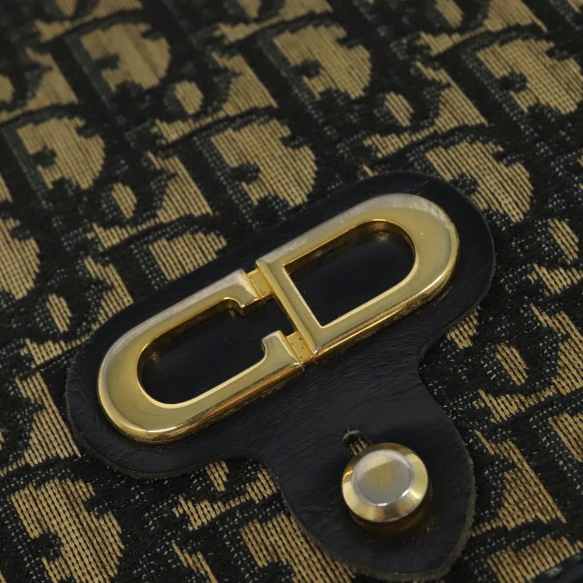 Christian Dior Trotter Canvas Shoulder Bag Navy Auth EC911