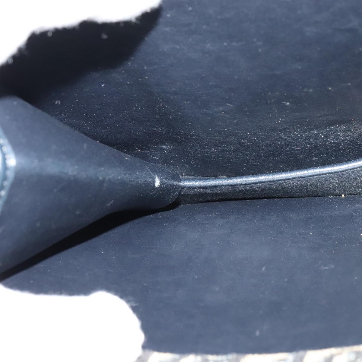 Christian Dior Trotter Canvas Shoulder Bag Navy Auth EC911