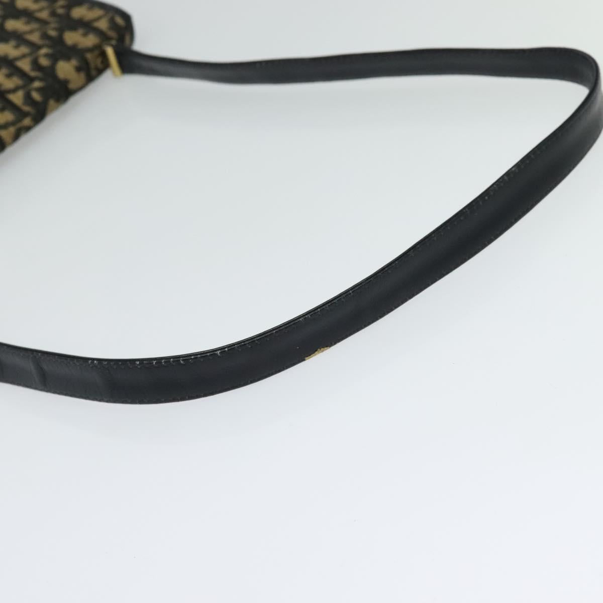 Christian Dior Trotter Canvas Shoulder Bag Navy Auth EC911