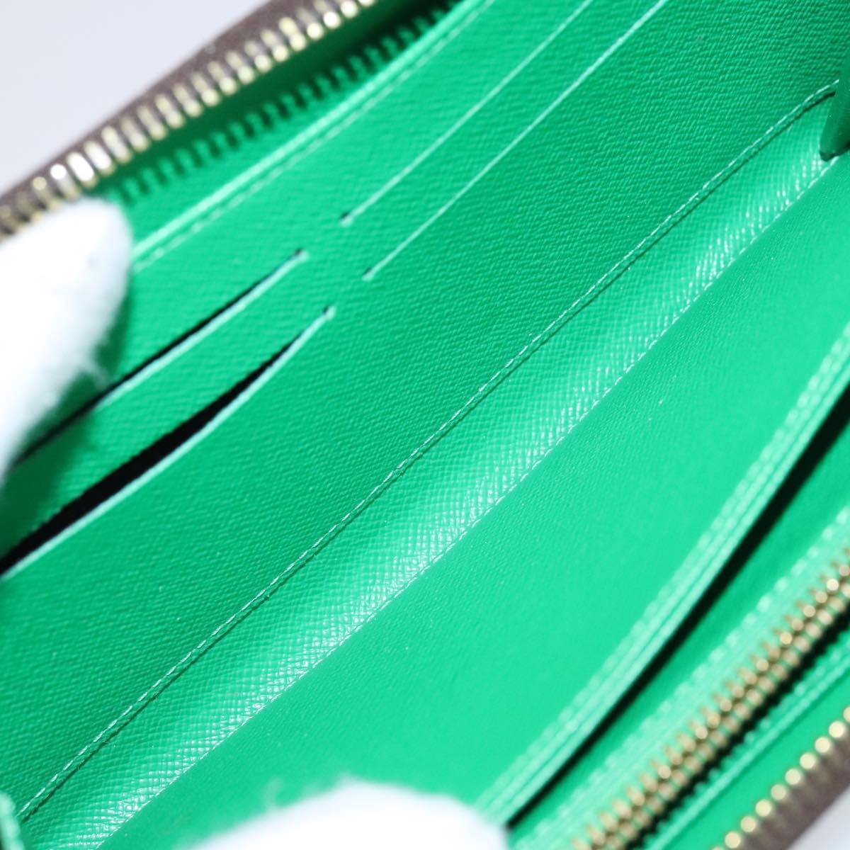 LOUIS VUITTON Monogram Yayoi Kusama Zippy Wallet Green M60451 LV Auth EC922