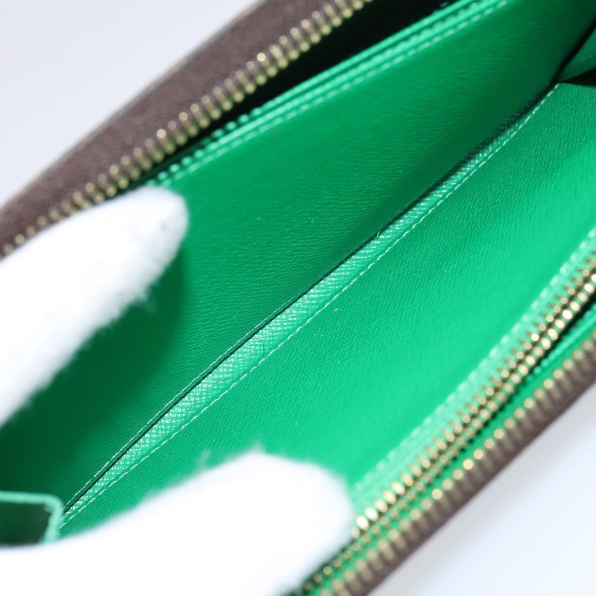 LOUIS VUITTON Monogram Yayoi Kusama Zippy Wallet Green M60451 LV Auth EC922