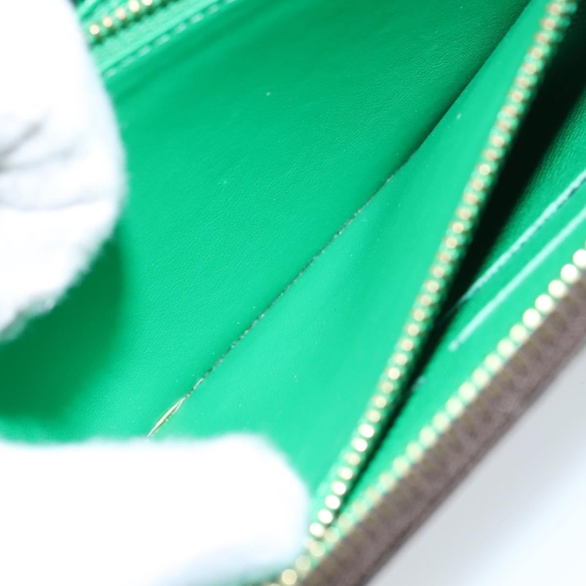 LOUIS VUITTON Monogram Yayoi Kusama Zippy Wallet Green M60451 LV Auth EC922