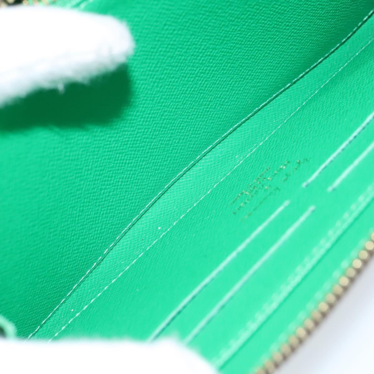 LOUIS VUITTON Monogram Yayoi Kusama Zippy Wallet Green M60451 LV Auth EC922