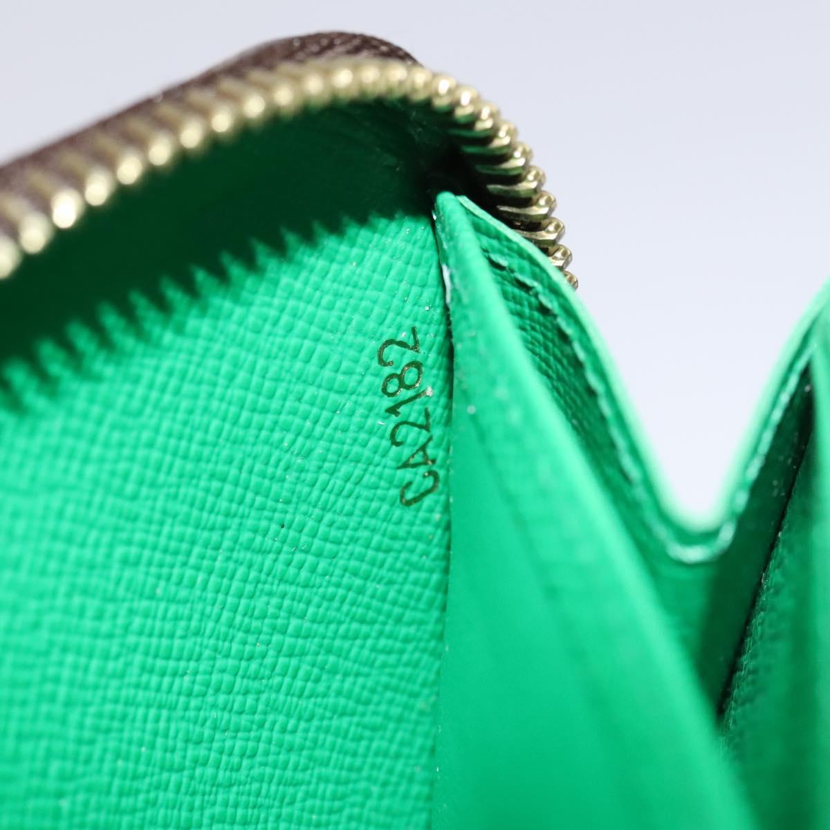 LOUIS VUITTON Monogram Yayoi Kusama Zippy Wallet Green M60451 LV Auth EC922