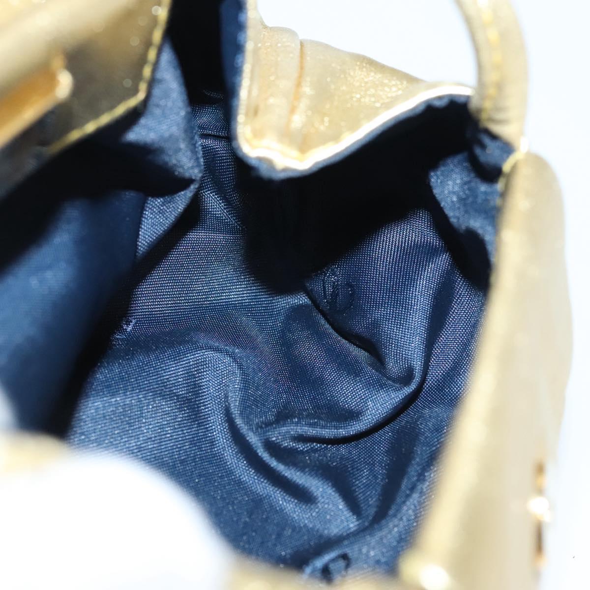 LOEWE Shoulder Bag Leather Gold Tone Auth EC925