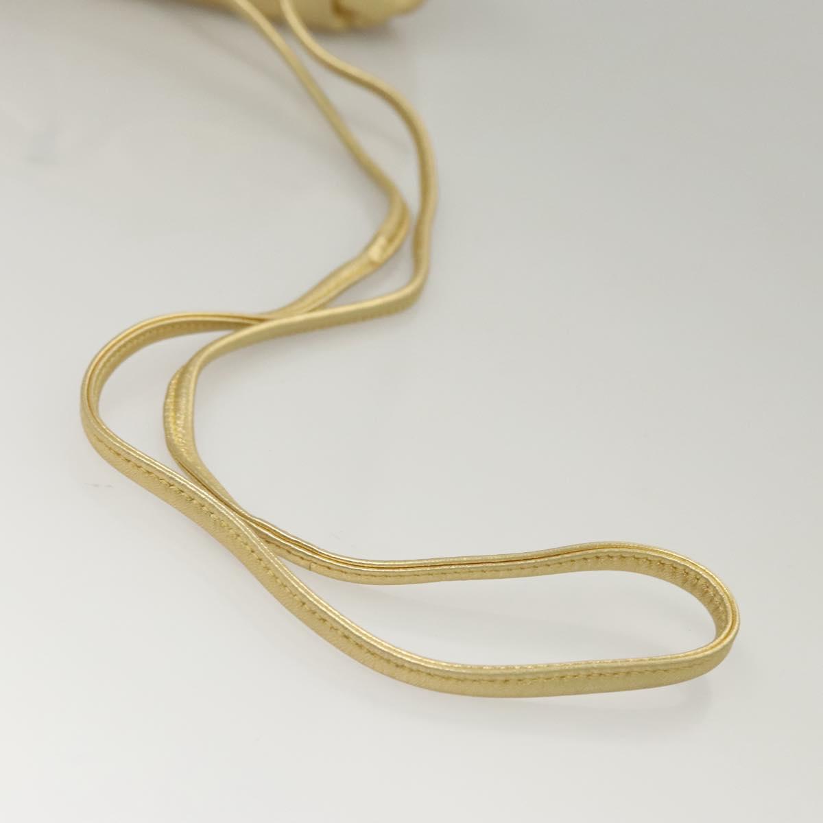 LOEWE Shoulder Bag Leather Gold Tone Auth EC925