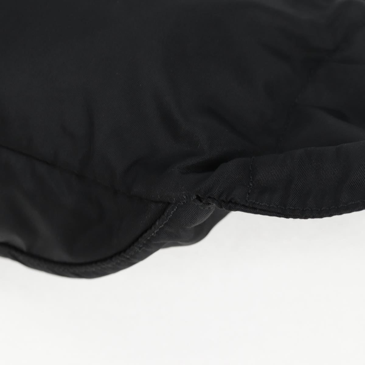 PRADA Waist bag Nylon Black Silver Auth EC935