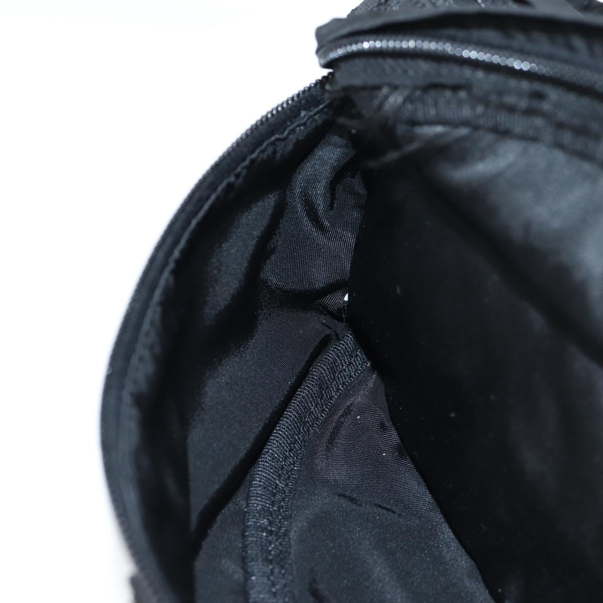 PRADA Waist bag Nylon Black Silver Auth EC935