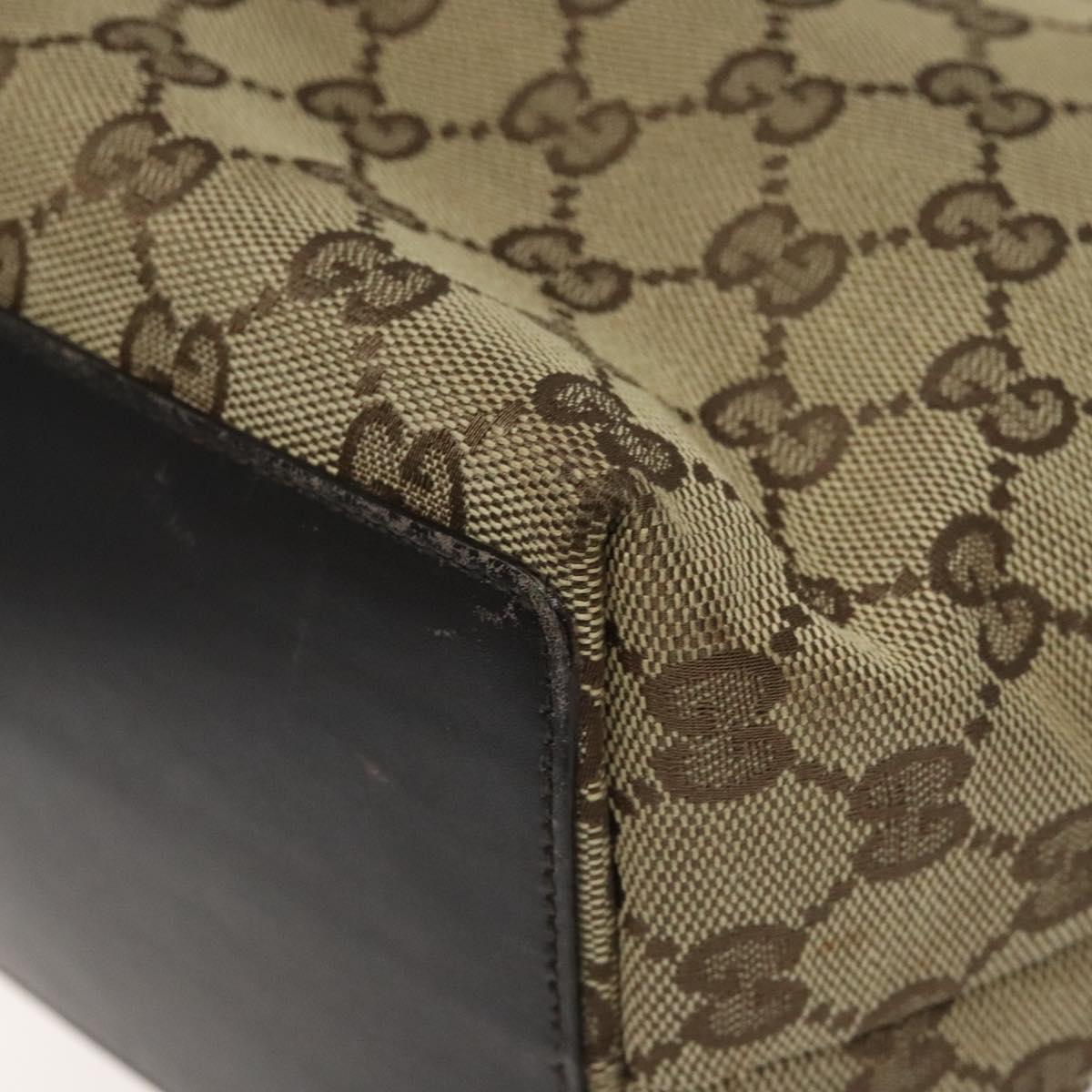 GUCCI GG Canvas Tote Bag Beige Gold 002 1098 1705 Auth EC943