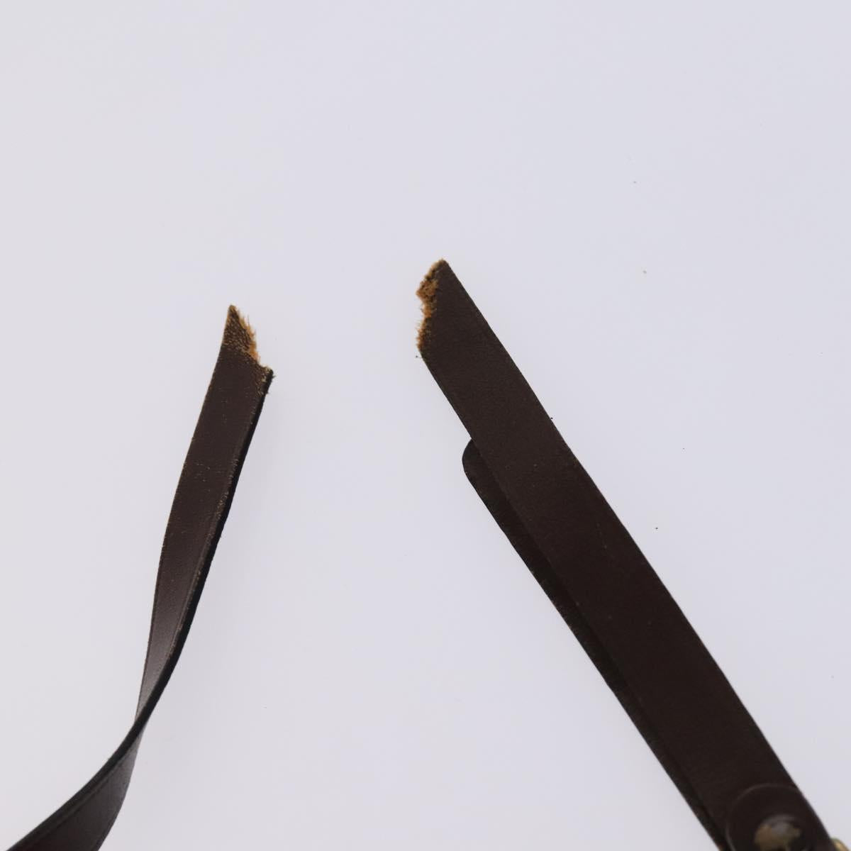 CELINE C Sulky Boston Shoulder Bag Canvas 2Set Brown Navy Auth EC949