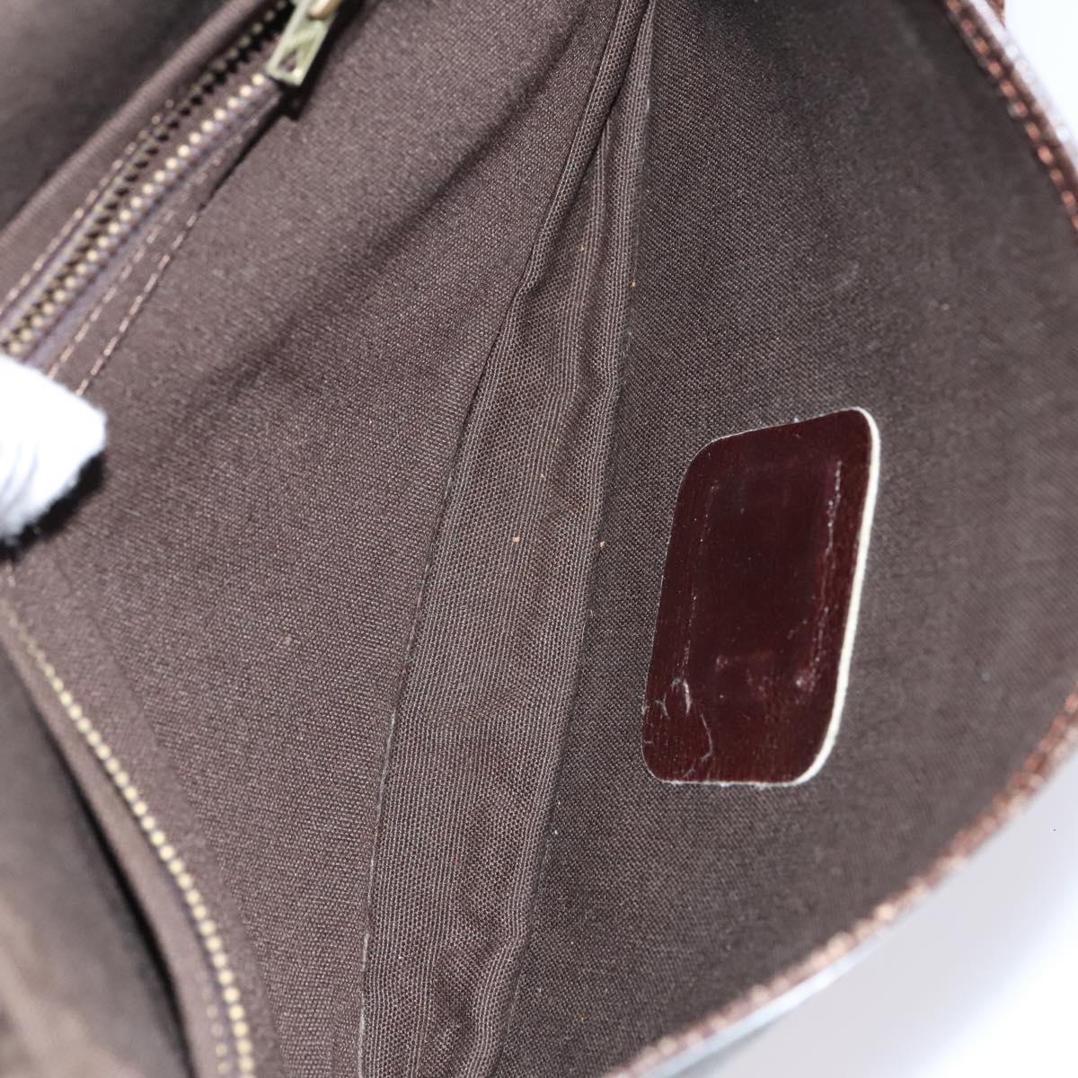 CELINE C Sulky Boston Shoulder Bag Canvas 2Set Brown Navy Auth EC949