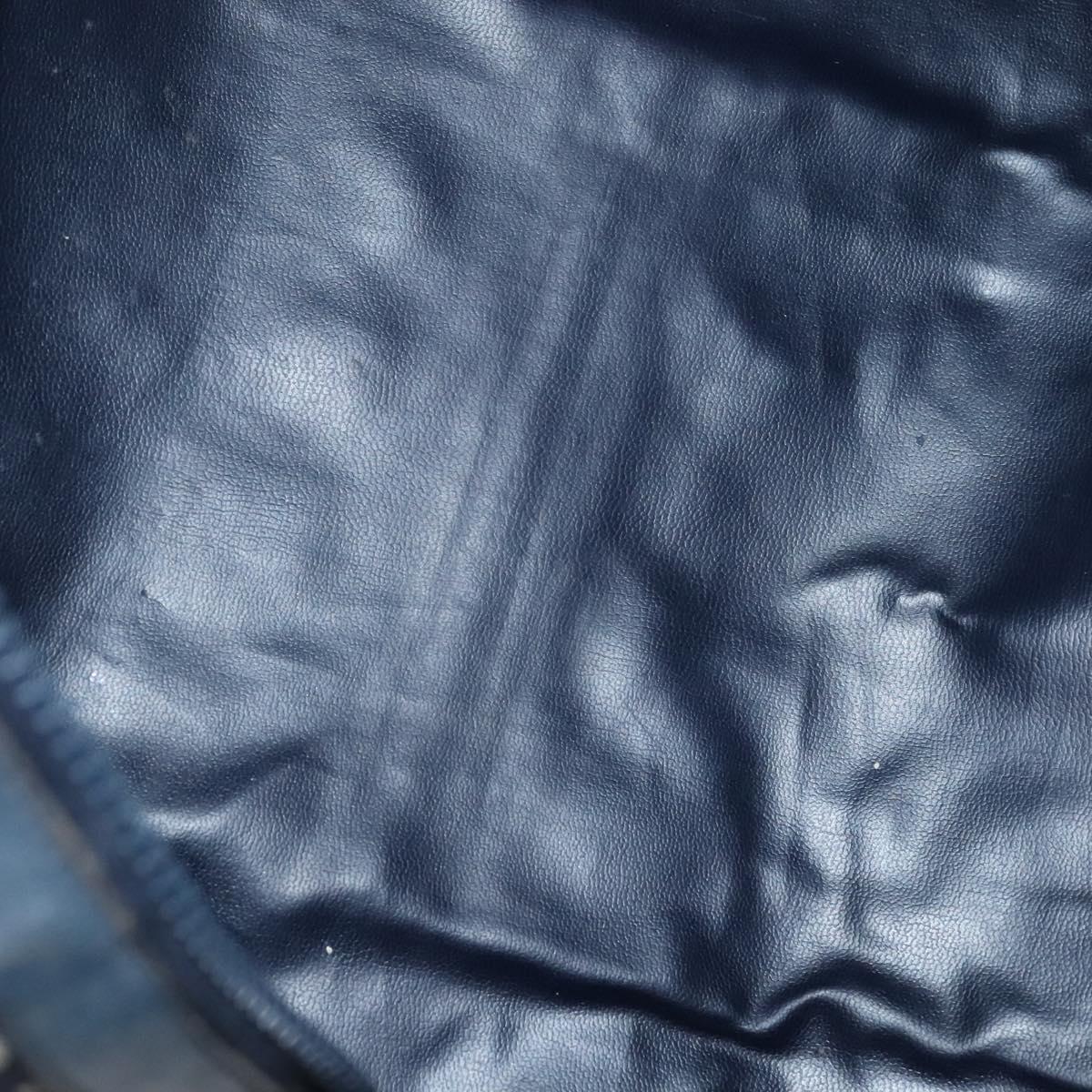 CELINE C Sulky Boston Shoulder Bag Canvas 2Set Brown Navy Auth EC949