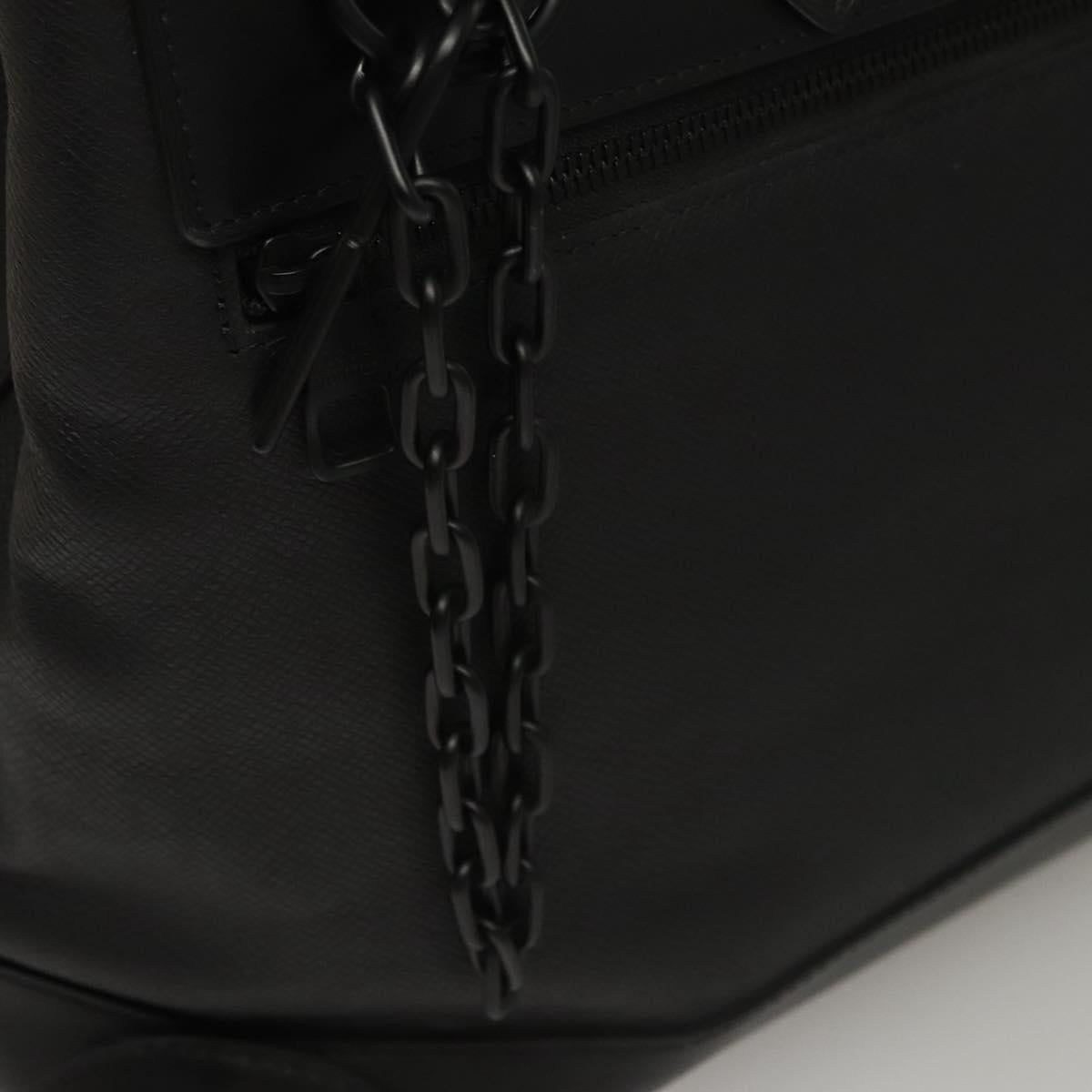 LOUIS VUITTON Taiga Steamer PM Hand Bag Black M30339 LV Auth EC951SM