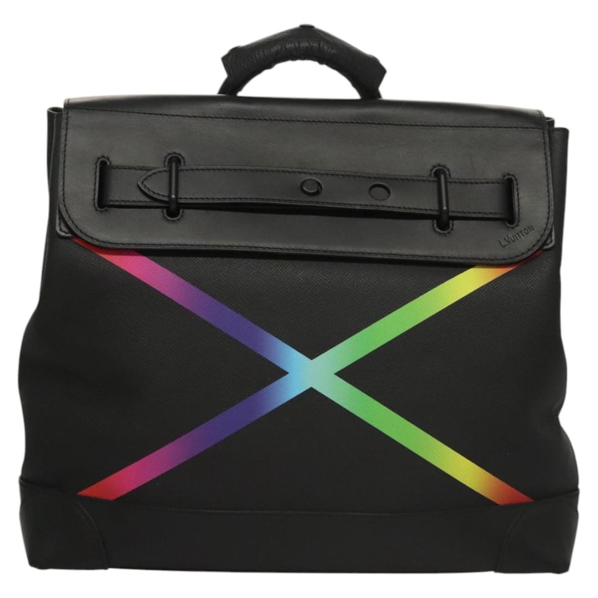 LOUIS VUITTON Taiga Steamer PM Hand Bag Black M30339 LV Auth EC951A