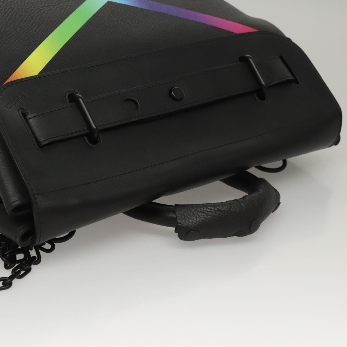 LOUIS VUITTON Taiga Steamer PM Hand Bag Black M30339 LV Auth EC951A