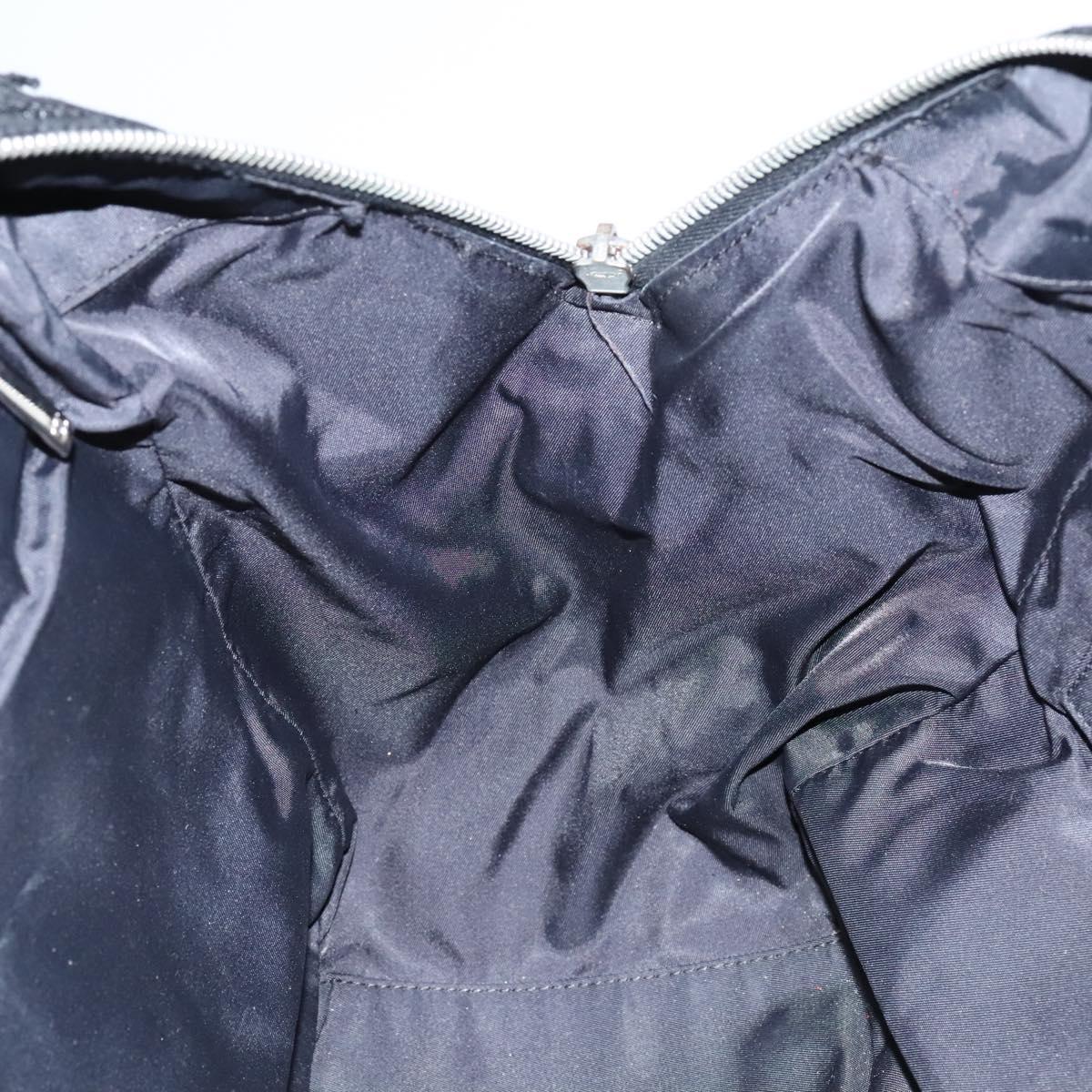 CHANEL Paris Biarritz PM Hand Bag Coated Canvas Black CC Auth EC957