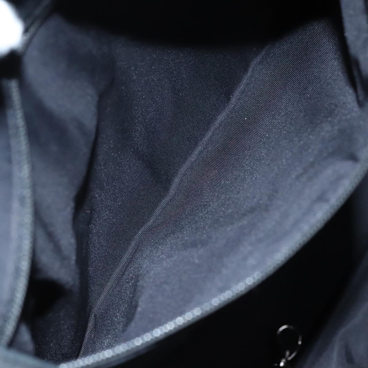 CHANEL Paris Biarritz PM Hand Bag Coated Canvas Black CC Auth EC957