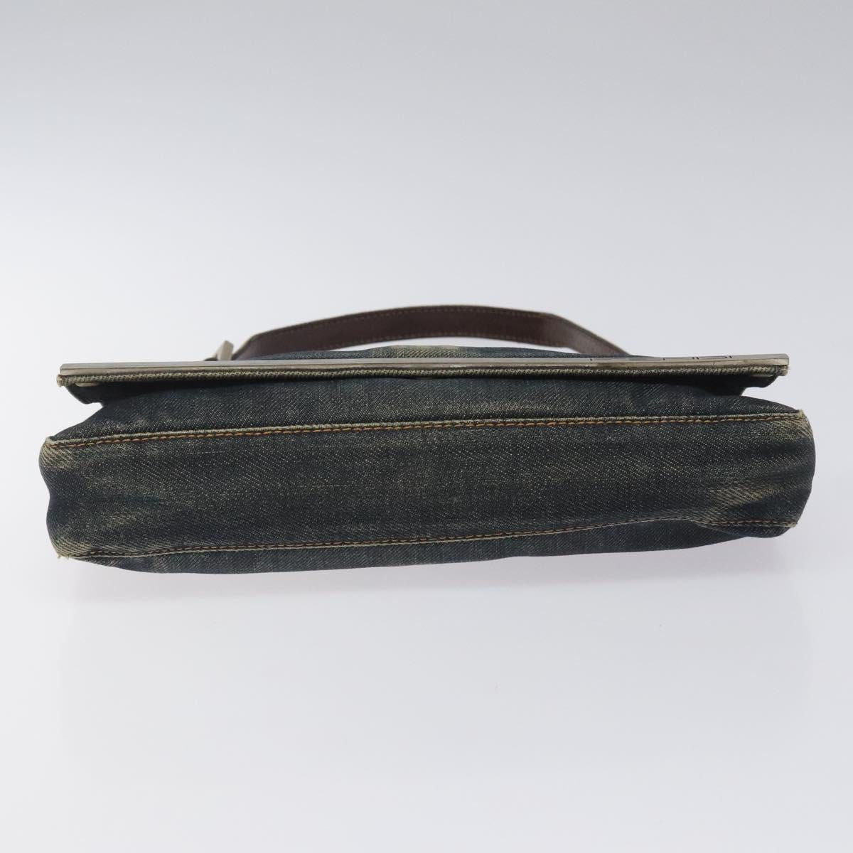 FENDI Shoulder Bag Denim Navy Auth EC962