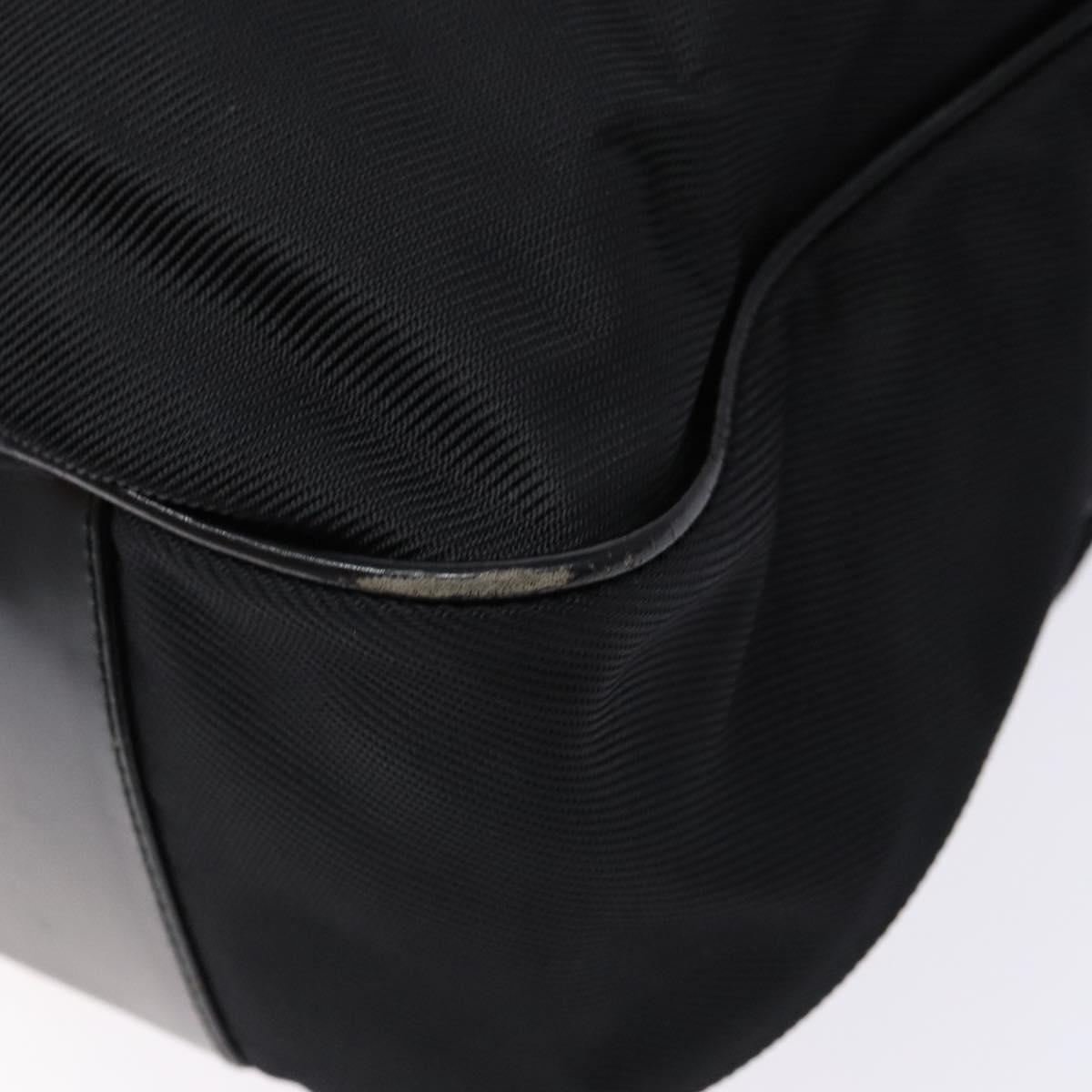GUCCI Bamboo Hand Bag Nylon Black Silver 001 3754 1577 Auth ep10001
