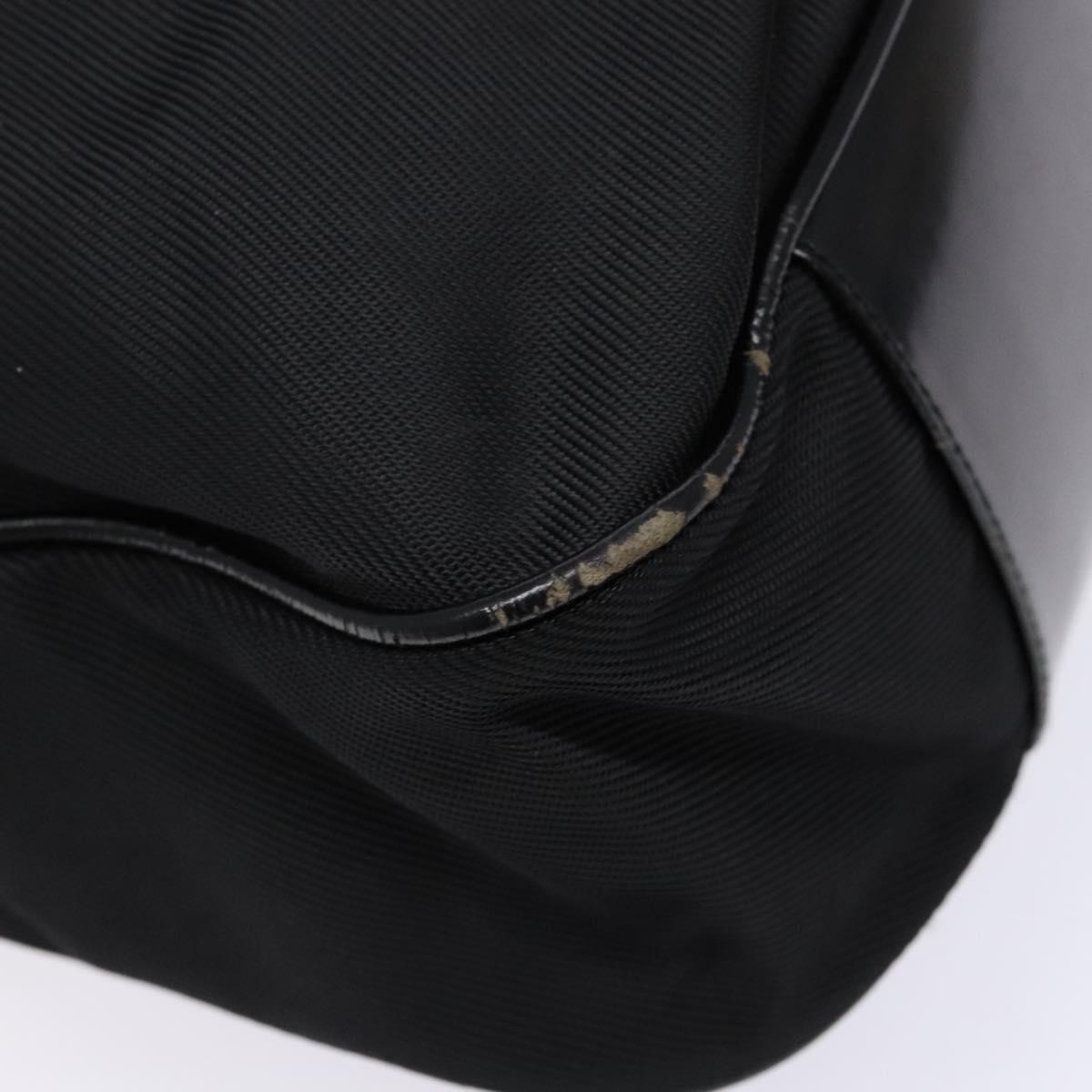 GUCCI Bamboo Hand Bag Nylon Black Silver 001 3754 1577 Auth ep10001