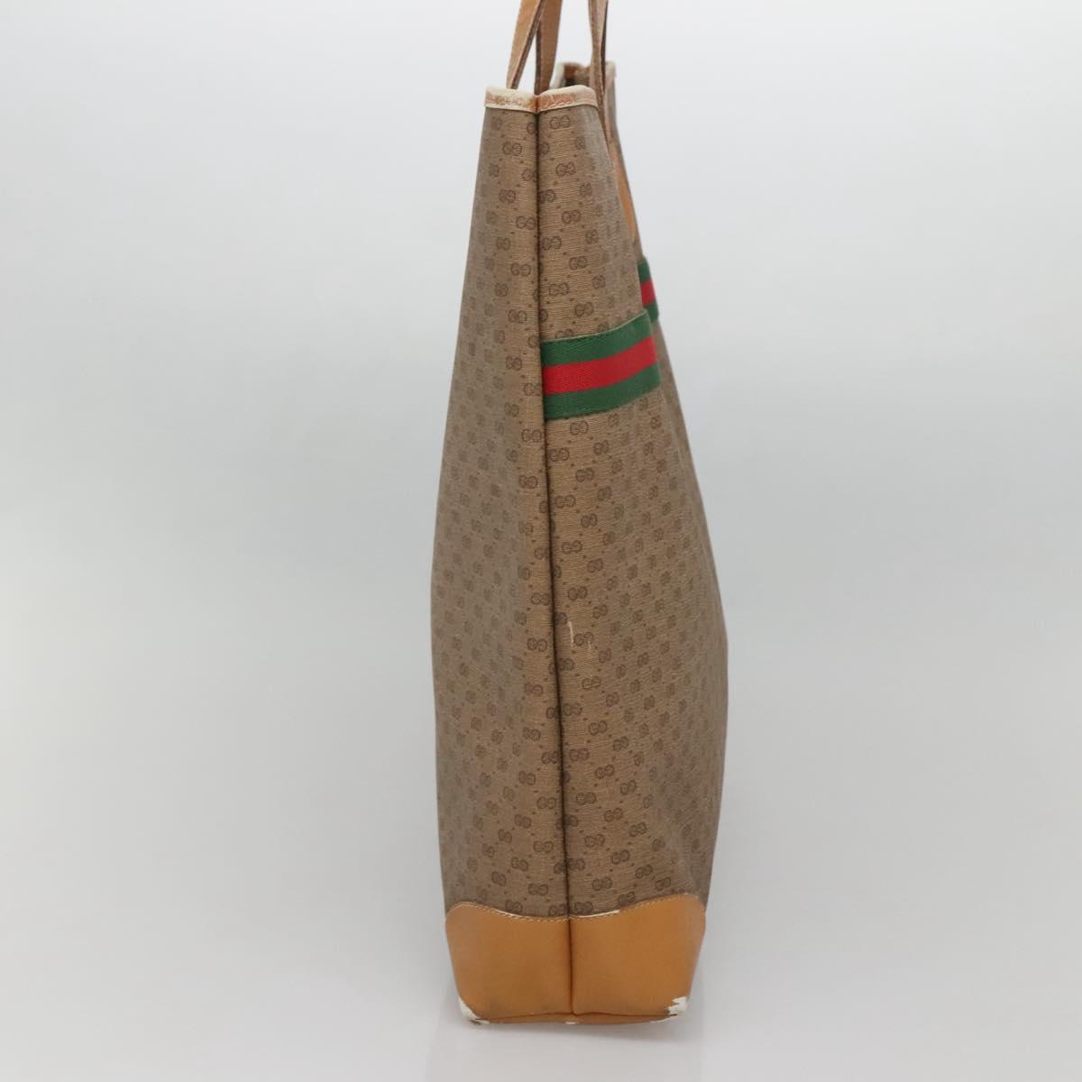 GUCCI Micro GG Supreme Web Sherry Line Bag PVC Beige 002 988 0174 Auth ep10019