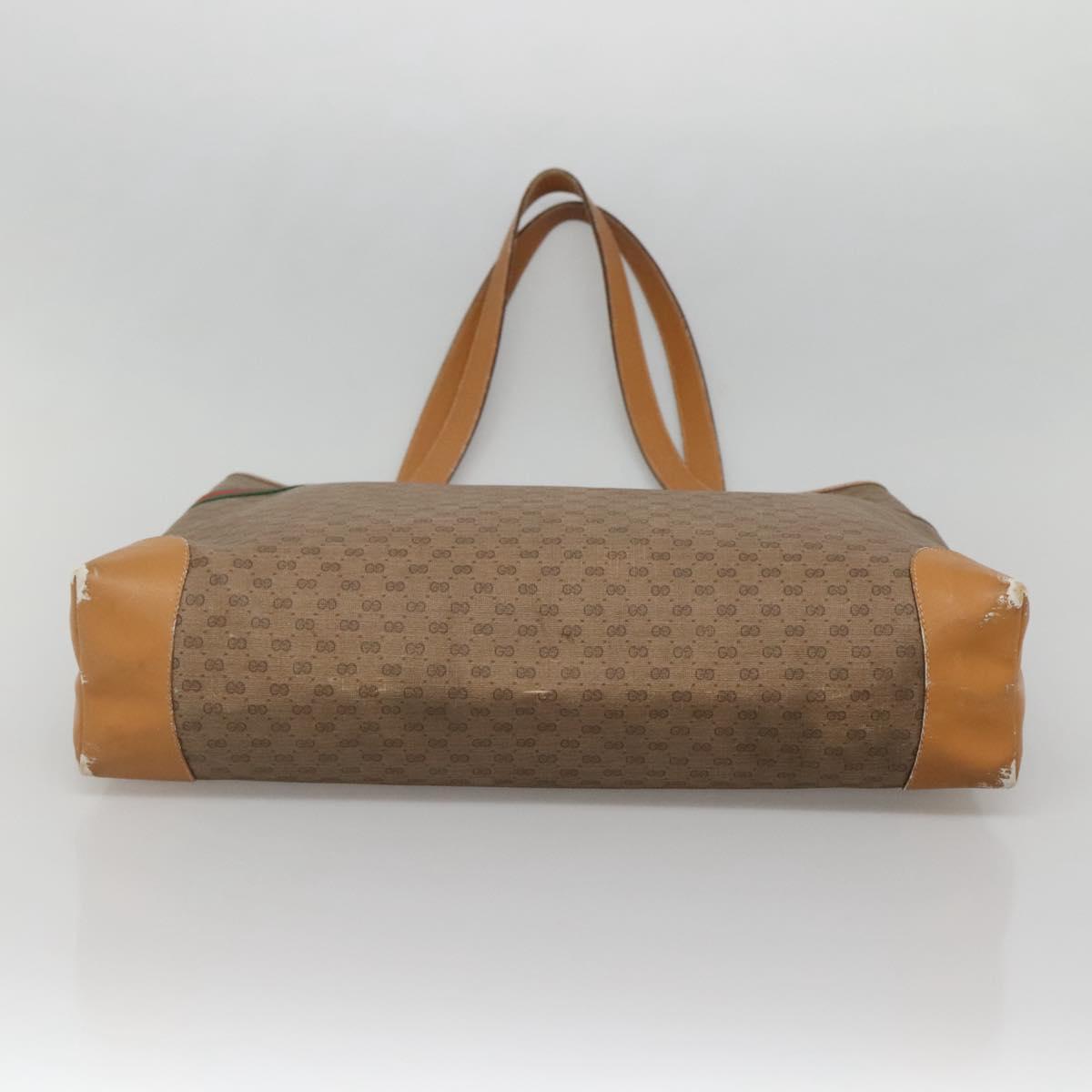 GUCCI Micro GG Supreme Web Sherry Line Bag PVC Beige 002 988 0174 Auth ep10019